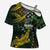 Solomon Islands Cross Shoulder Shirt 677 Proud Crocodile Melanesian Pattern - Polynesian Pride