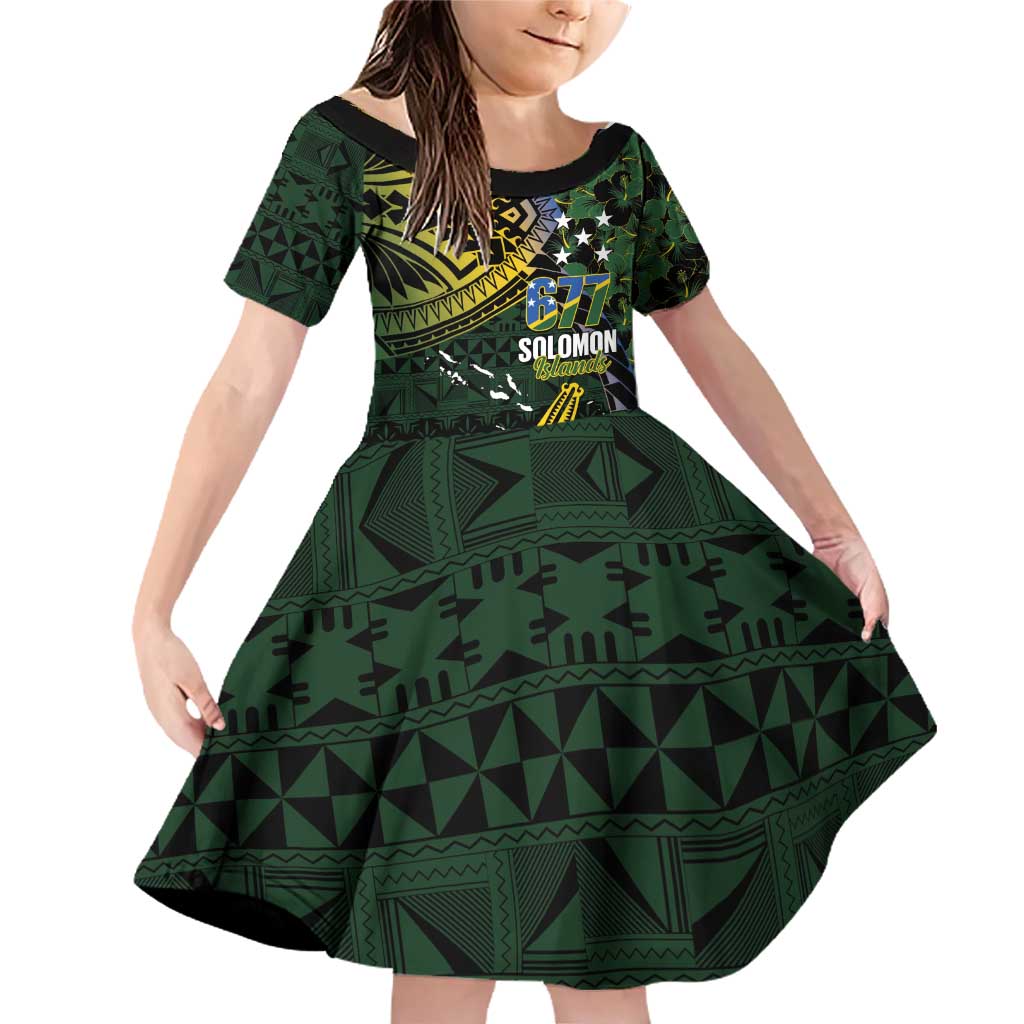 Solomon Islands Family Matching Off Shoulder Short Dress and Hawaiian Shirt 677 Proud Crocodile Melanesian Pattern - Polynesian Pride