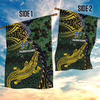 Solomon Islands Garden Flag 677 Proud Crocodile Melanesian Pattern - Polynesian Pride