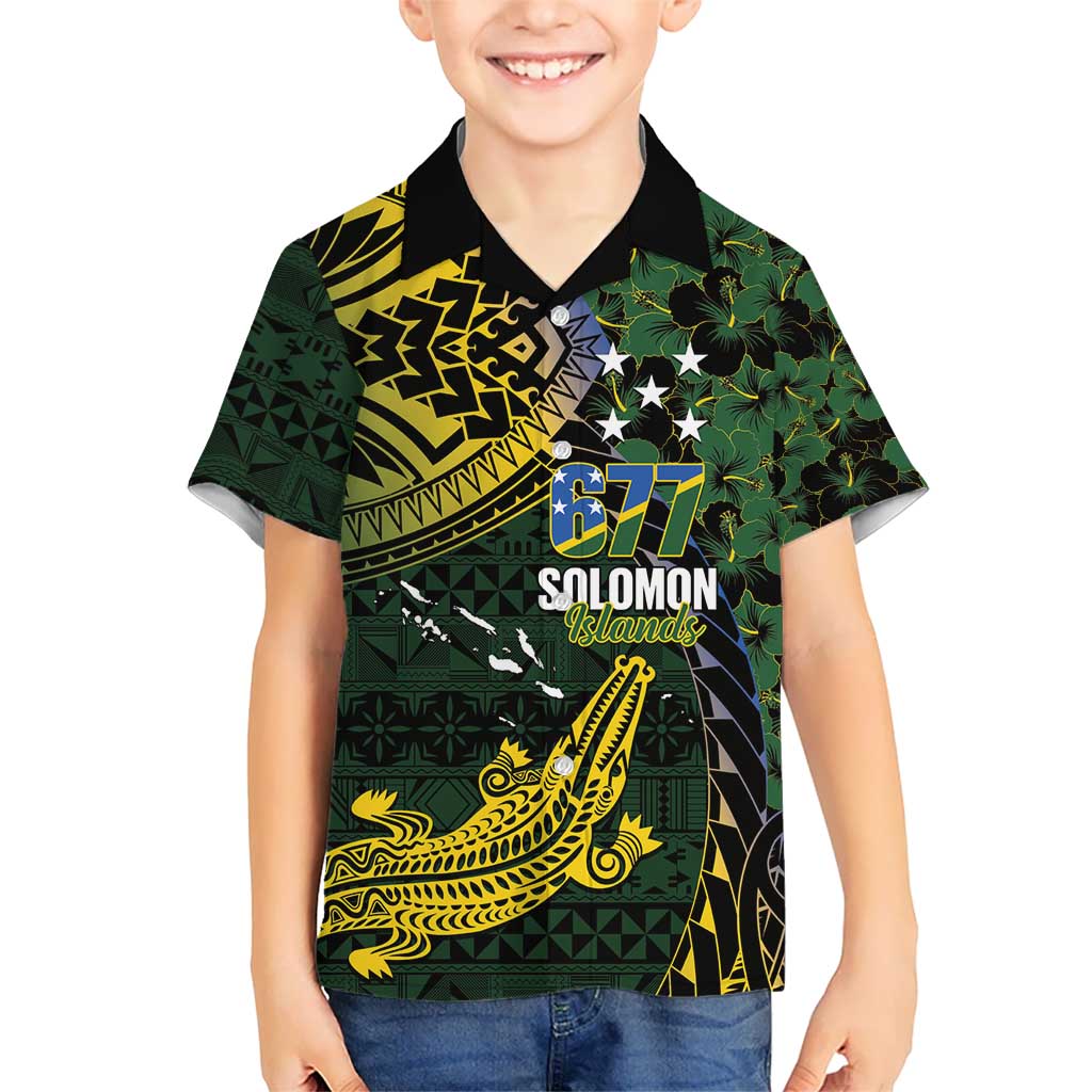 Solomon Islands Hawaiian Shirt 677 Proud Crocodile Melanesian Pattern - Polynesian Pride