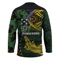 Solomon Islands Hockey Jersey 677 Proud Crocodile Melanesian Pattern - Polynesian Pride