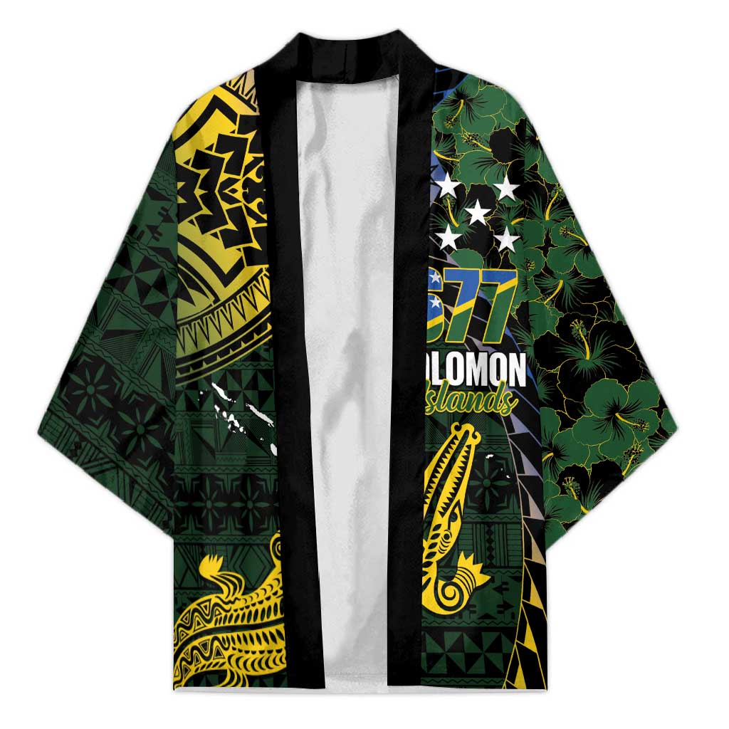 Solomon Islands Kimono 677 Proud Crocodile Melanesian Pattern - Polynesian Pride
