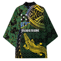 Solomon Islands Kimono 677 Proud Crocodile Melanesian Pattern - Polynesian Pride
