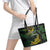 Solomon Islands Leather Tote Bag 677 Proud Crocodile Melanesian Pattern - Polynesian Pride