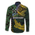 Solomon Islands Long Sleeve Button Shirt 677 Proud Crocodile Melanesian Pattern - Polynesian Pride
