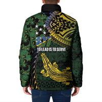 Solomon Islands Padded Jacket 677 Proud Crocodile Melanesian Pattern LT14 - Polynesian Pride