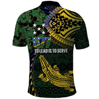 Solomon Islands Polo Shirt 677 Proud Crocodile Melanesian Pattern - Polynesian Pride