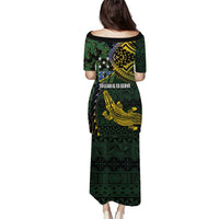 Solomon Islands Puletasi 677 Proud Crocodile Melanesian Pattern - Polynesian Pride