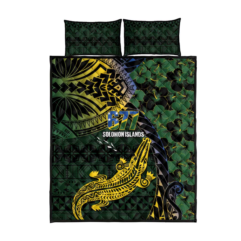 Solomon Islands Quilt Bed Set 677 Proud Crocodile Melanesian Pattern - Polynesian Pride