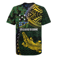 Solomon Islands Rugby Jersey 677 Proud Crocodile Melanesian Pattern - Polynesian Pride