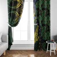 Solomon Islands Window Curtain 677 Proud Crocodile Melanesian Pattern - Polynesian Pride