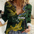 Solomon Islands Women Casual Shirt 677 Proud Crocodile Melanesian Pattern - Polynesian Pride