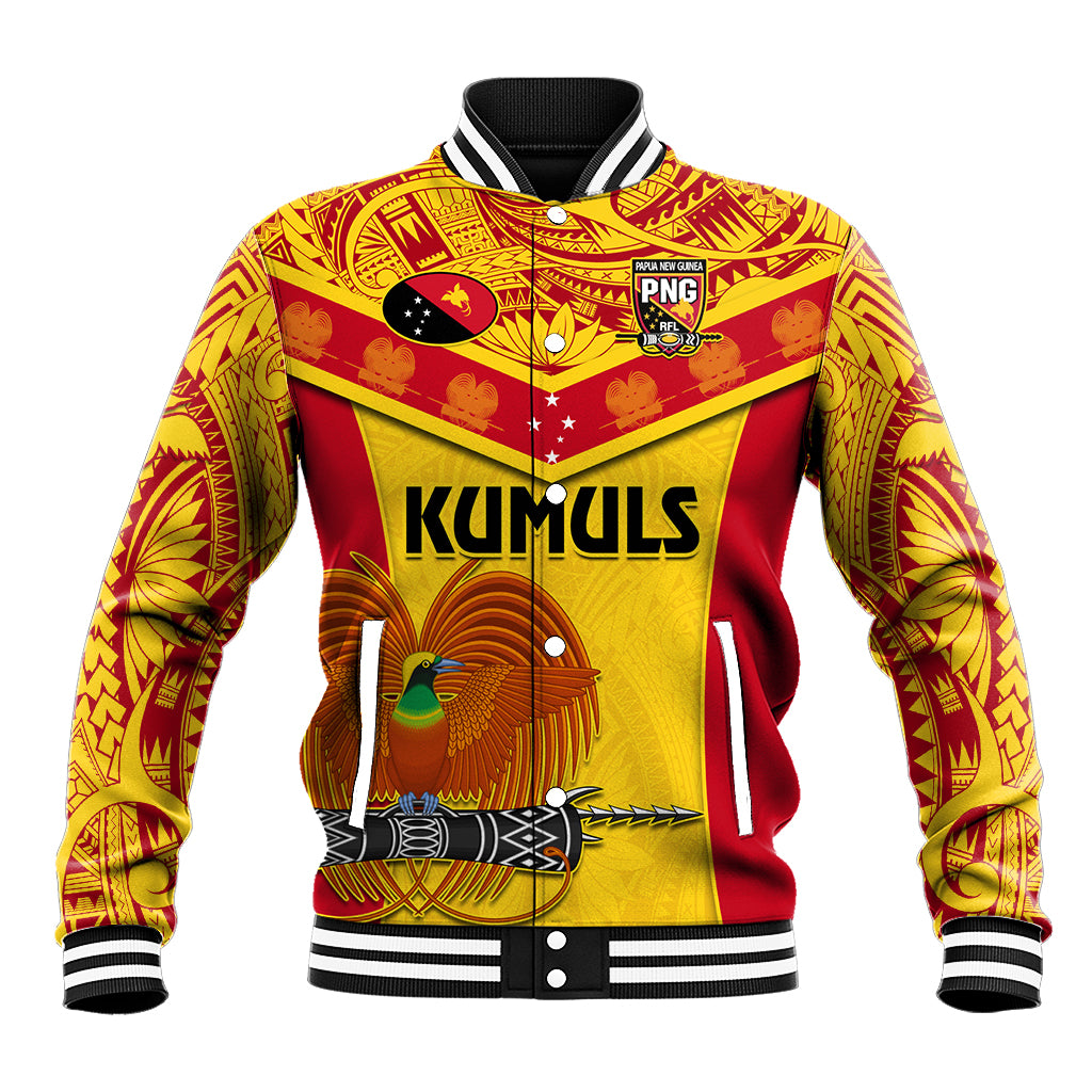 Custom Papua New Guinea Rugby Baseball Jacket 2023 Go Kumuls Pacific Dynamic Style LT14 Unisex Yellow - Polynesian Pride