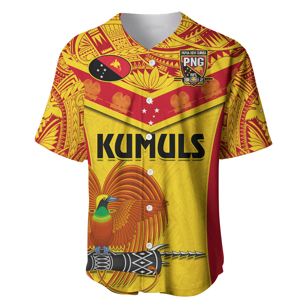 Custom Papua New Guinea Rugby Baseball Jersey 2023 Go Kumuls Pacific Dynamic Style LT14 Yellow - Polynesian Pride