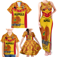 Custom Papua New Guinea Rugby Family Matching Tank Maxi Dress and Hawaiian Shirt 2023 Go Kumuls Pacific Dynamic Style LT14 - Polynesian Pride