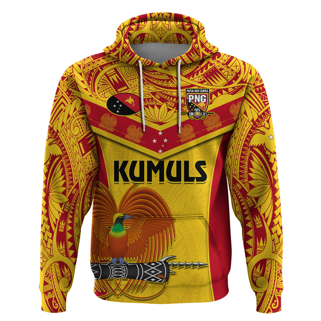 Custom Papua New Guinea Rugby Hoodie 2023 Go Kumuls Pacific Dynamic Style LT14 Pullover Hoodie Yellow - Polynesian Pride