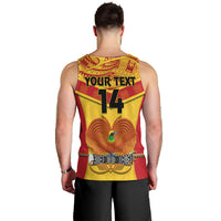 Custom Papua New Guinea Rugby Men Tank Top 2023 Go Kumuls Pacific Dynamic Style LT14 - Polynesian Pride