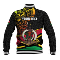 Personalised Vanuatu Unity Day Baseball Jacket 29 November Coat Of Arms With Flag Style LT14 - Polynesian Pride
