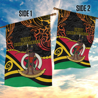 Vanuatu Unity Day Garden Flag 29 November Coat Of Arms With Flag Style LT14 - Polynesian Pride