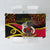 Vanuatu Unity Day Tablecloth 29 November Coat Of Arms With Flag Style LT14 Black - Polynesian Pride