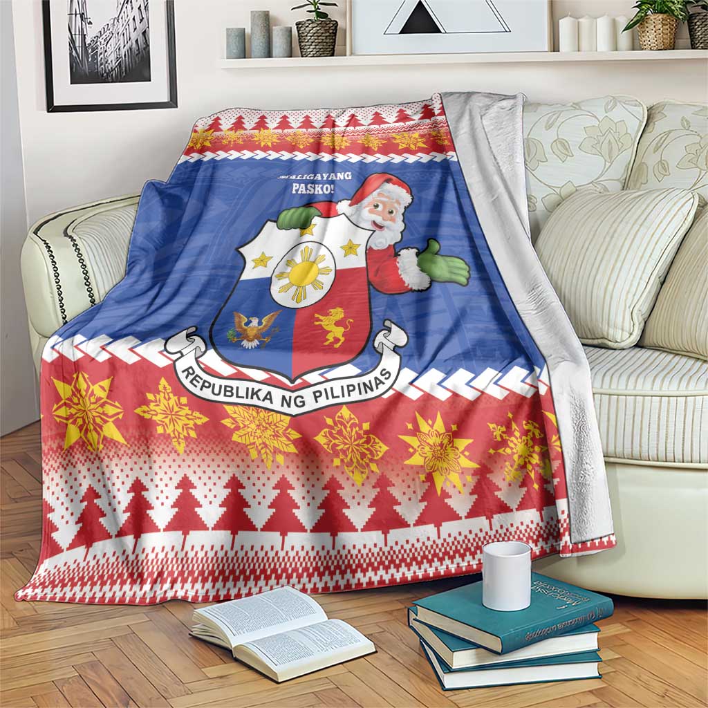 The Philippines Christmas Blanket Pilipinas Parol - Maligayang Pasko! LT14 Blue - Polynesian Pride