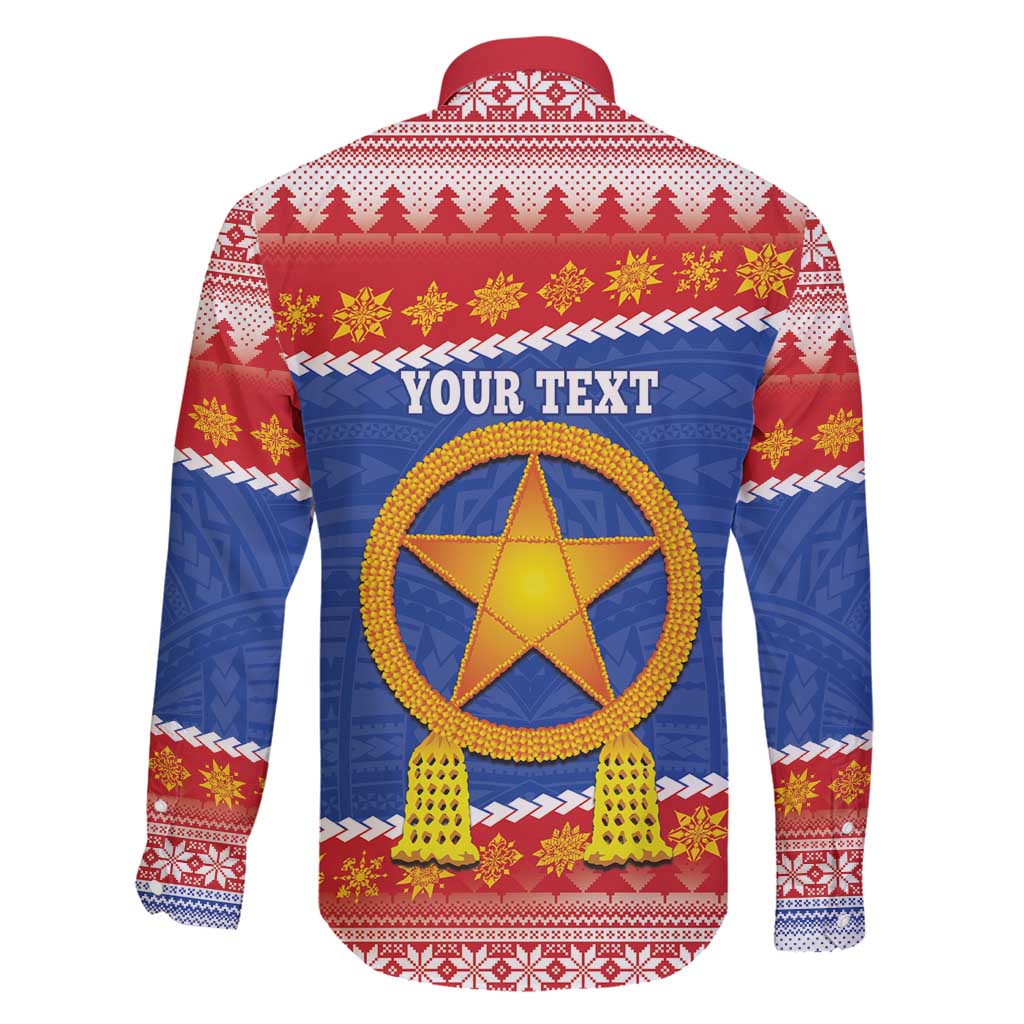 Personalized The Philippines Christmas Family Matching Short Sleeve Bodycon Dress and Hawaiian Shirt Pilipinas Parol - Maligayang Pasko!