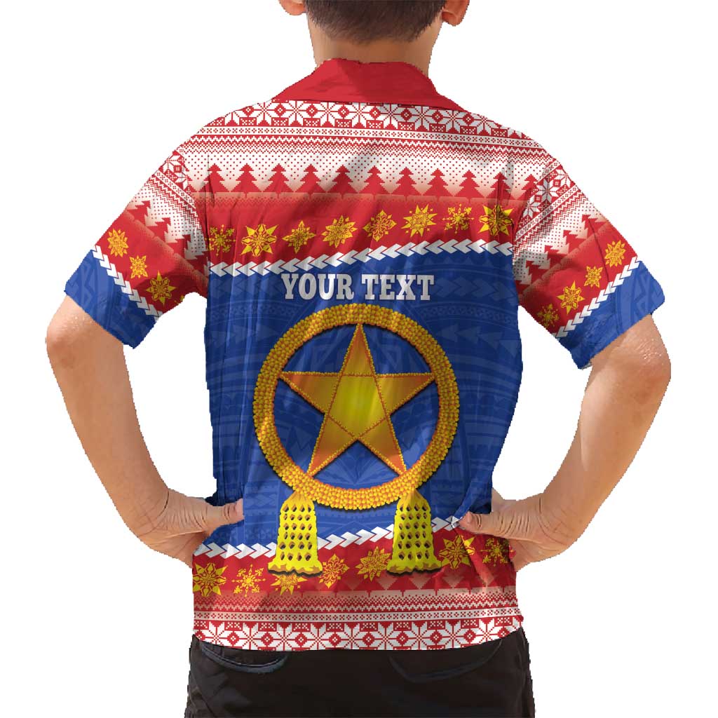 Personalized The Philippines Christmas Family Matching Tank Maxi Dress and Hawaiian Shirt Pilipinas Parol - Maligayang Pasko! LT14 - Polynesian Pride