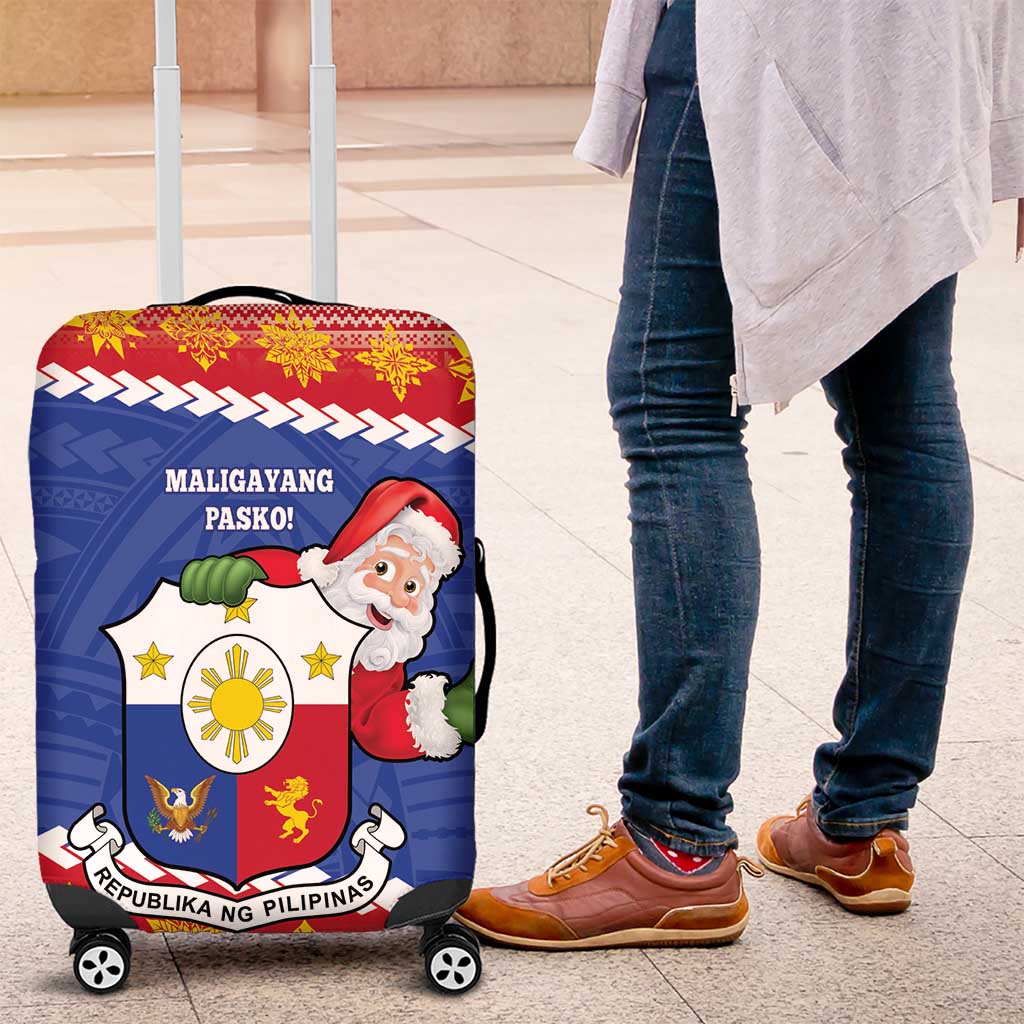 The Philippines Christmas Luggage Cover Pilipinas Parol - Maligayang Pasko! LT14 Blue - Polynesian Pride