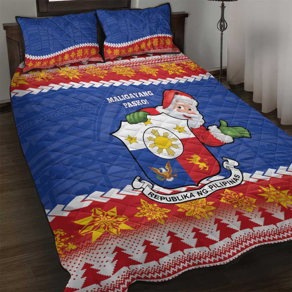 The Philippines Christmas Quilt Bed Set Pilipinas Parol - Maligayang Pasko! LT14 Blue - Polynesian Pride