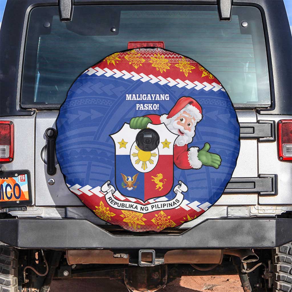 The Philippines Christmas Spare Tire Cover Pilipinas Parol - Maligayang Pasko! LT14 Blue - Polynesian Pride