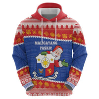 Personalized The Philippines Christmas Zip Hoodie Pilipinas Parol - Maligayang Pasko! LT14 - Polynesian Pride
