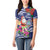 Guam Christmas Women Polo Shirt Poinsettia With Bougainvillea - Felis Pasgua!
