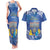Personalised Hanukkah Jewish Festival Couples Matching Tank Maxi Dress and Hawaiian Shirt It's Lit - Polynesian Pattern