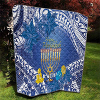 Hanukkah Jewish Festival Quilt It's Lit - Polynesian Pattern