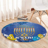 Hanukkah Jewish Festival Round Carpet It's Lit - Polynesian Pattern LT14 - Polynesian Pride