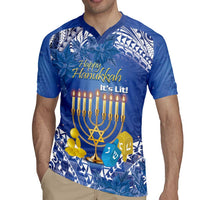 Personalised Hanukkah Jewish Festival Rugby Jersey It's Lit - Polynesian Pattern