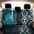Turquoise Aotearoa Back Car Seat Cover Taniko Motifs With Paua Shell Kowhaiwhai