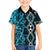 Turquoise Aotearoa Family Matching Summer Maxi Dress and Hawaiian Shirt Taniko Motifs With Paua Shell Kowhaiwhai