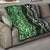 Green Aotearoa Quilt Taniko Motifs With Paua Shell Kowhaiwhai
