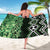 Green Aotearoa Sarong Taniko Motifs With Paua Shell Kowhaiwhai