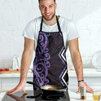 Purple Aotearoa Apron Taniko Motifs With Paua Shell Kowhaiwhai - Polynesian Pride