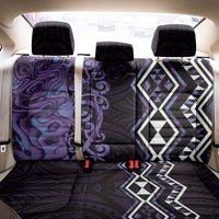 Purple Aotearoa Back Car Seat Cover Taniko Motifs With Paua Shell Kowhaiwhai