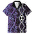 Purple Aotearoa Family Matching Summer Maxi Dress and Hawaiian Shirt Taniko Motifs With Paua Shell Kowhaiwhai