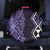 Purple Aotearoa Spare Tire Cover Taniko Motifs With Paua Shell Kowhaiwhai