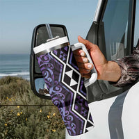Purple Aotearoa Tumbler With Handle Taniko Motifs With Paua Shell Kowhaiwhai
