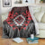 Aotearoa Kiwi Taniko Blanket Silver Fern With Maori Koru Pattern