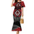 Aotearoa Kiwi Taniko Family Matching Mermaid Dress and Hawaiian Shirt Silver Fern With Maori Koru Pattern