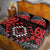 Aotearoa Kiwi Taniko Quilt Bed Set Silver Fern With Maori Koru Pattern