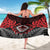 Aotearoa Kiwi Taniko Sarong Silver Fern With Maori Koru Pattern