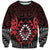 Aotearoa Kiwi Taniko Sweatshirt Silver Fern With Maori Koru Pattern